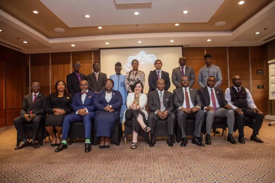 A cross section of all members of the project steering committee team in Abuja