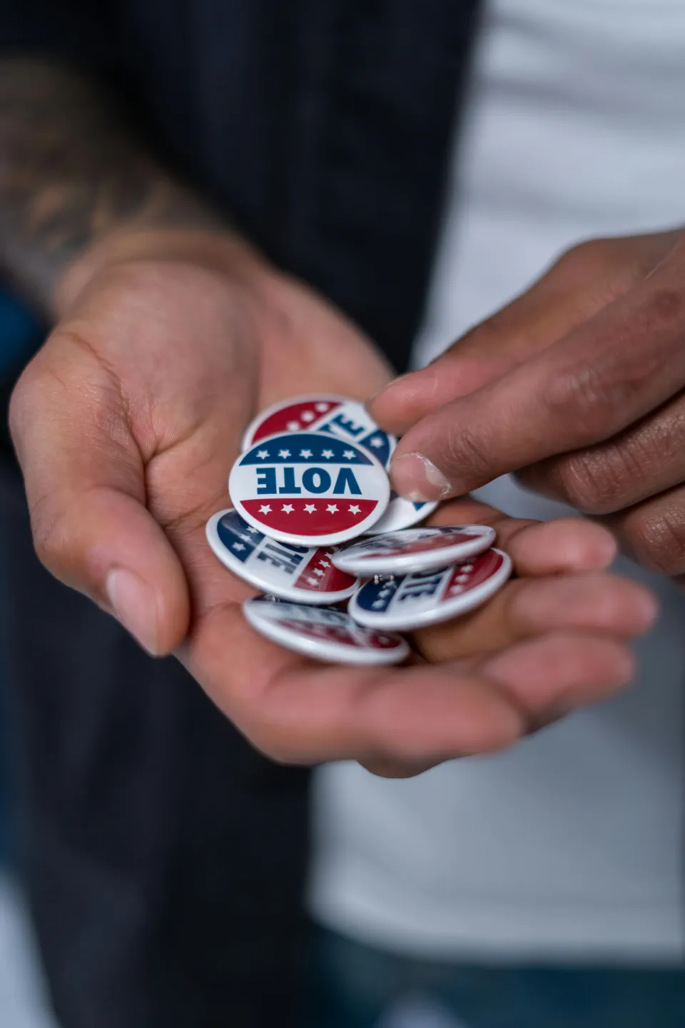 Photo of pins labelled 'Vote' by cottonbro studio.